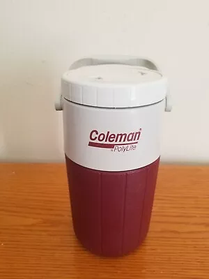 $24.42 • Buy Vintage 1986 Coleman PolyLite 5590 Burgundy 1/2 Gal. Water Jug Cooler