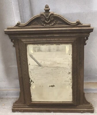 £11 • Buy Cast Iron Over Mantle Mirror Victorian Original Old Rusty Interesting