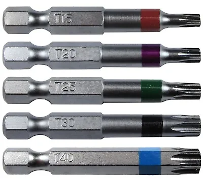 TORX Driver Bit Set - 2 Inch - T15 T20 T25 T30 T40 ~ Quick-Change Shank Torx • $15.95