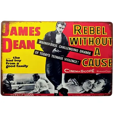  Rebel Without A Cause  Motion Picture Metal Sign (Reprint)  12  X 8  James Dean • $13.50