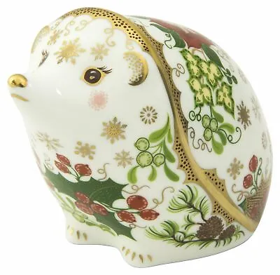 £170 • Buy New Royal Crown Derby Christmas Hedgehog Paperweight - 1st Quality - Boxed