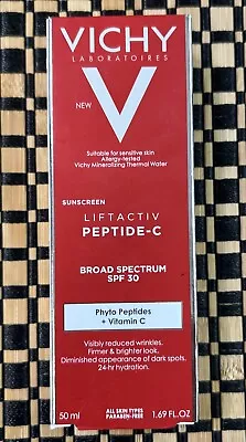 ‎Vichy LiftActiv Sunscreen With Peptide-C - SPF 30 - 1.69 Fl Oz  EXP. 09/25 (L9) • $16.25