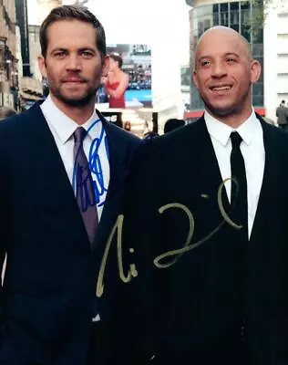 Vin Diesel Paul Walker 8x10 Autographed Signed Photo Picture And COA • $80.97