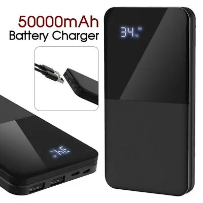 $27.49 • Buy 50000mAh Portable Power Bank Charger With LCD 2USB External Battery Pack AU
