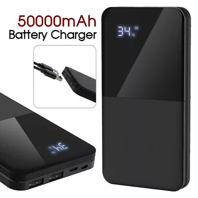 50000mAh Portable Power Bank Charger With LCD 2USB External Battery Pack AU • $27.44