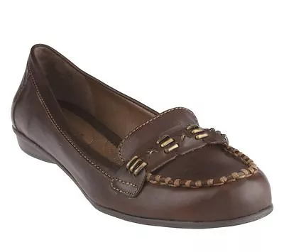  B Makowsky Leather Driver Loafers With Ornament And Stitch Detail Shoes 8 M • $19.88