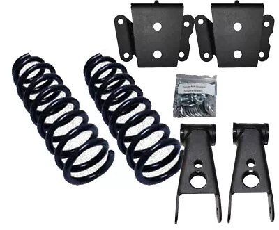 1965-1972 Ford F100 F150 2  Drop Front Lowering Coil Springs 4  Shackles Hangers • $241.82