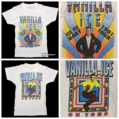 LOOK 1991 👀 OG 🔥Uber Rare MAKE AN OFFER Vanilla Ice 🧊Tour Shirt  Large USA  • $750