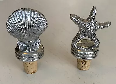 Set Of 2 Mariposa Wine Stoppers Sea Shell Starfish • $28.95