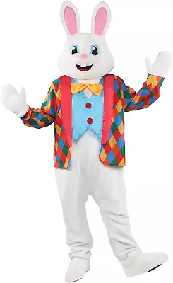 Easter Bunny Costume Rabbit Mascot Adult Size Fancy Suit Bunny Head Holiday • $141.25