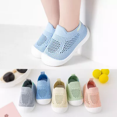 Baby Boy Girl Sock Shoes Toddler Walking Shoes Non-Slip Slip On Sneakers  NEW • $19.99