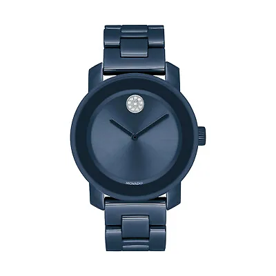 $495 • Buy New Movado Bold Verso Blue Ceramic Bracelet Women's Watch 3600756