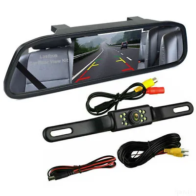 4.3  Backup Camera Mirror Car Rear View Reverse Night Vision Parking System Kits • $28.59