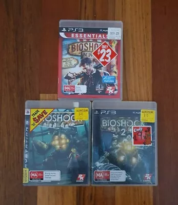 Bioshock  Bioshock 2 And Bioshock Infinite Ps3 PlayStation 3 Game Bundle • $25