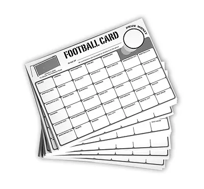 100 Fundraising Charity Football Scratch Cards 40 Team Raffle Card • £14