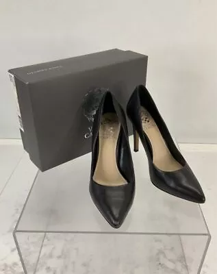Vince Camuto Kain Black Leather Pointed-Toe Slip-On Pumps Size 6.5 • $20