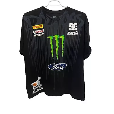 DC-Shoe Ken-Block Ford 43 Shirt Mens XXL Black Green Monster-Energy Tee • $44.99