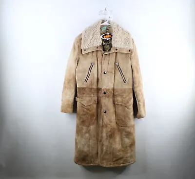 Deadstock Vintage 60s 70s Mens 44 Fleece Lined Suede Leather Marlboro Man Jacket • $262.46