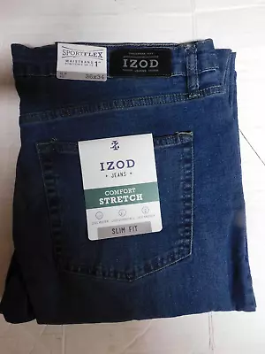 IZOD Mens Slim Fit Blue Fog Comfort Stretch Jeans-36 X 34 • $26.95