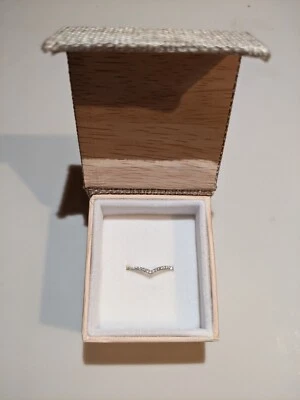 £235 • Buy Dainty Diamond Wedding Ring/Curved Diamond Wedding Band/Dainty Matching Ring