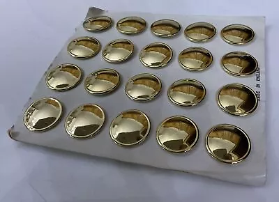 Vtg 20 X Swords 22mm Gold Plate Dome Domed Rim Plain Buttons Livery Military • £35