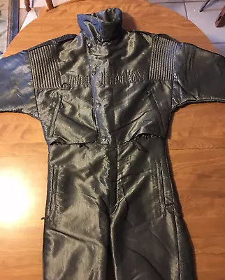 $69.99 • Buy Vintage Snowsuit Ski Suit XCT 3M Mens S Metallic Gray 80s 90s Mens One Piece
