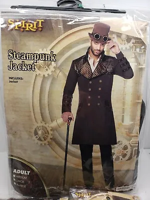Spirit Steampunk  Jacket Trench Coat Jabot And Spats Large NEW Halloween  • $74.95