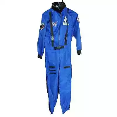 NASA Astronaut 100th Space Shuttle Emission Costume Blue Jumpsuit Youth Sz XL • $25