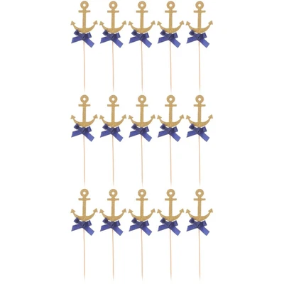 £7.73 • Buy 30 Pcs Boat Anchor Topper Cakes Top Hat Wedding Decor Fruitcakes Cake Picks