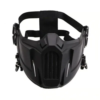TACTICAL Airsoft Outdoor Hunting Paintball Half Face PROTECTIVE MASK Black SALE • $11.88