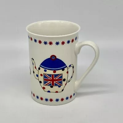 British Teapot Union Jack Flag Tea Coffee Mug Cup By Creative Tops - EUC! • £23.31