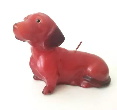 Vintage Red Dachshund Dog Candle Rare • $15