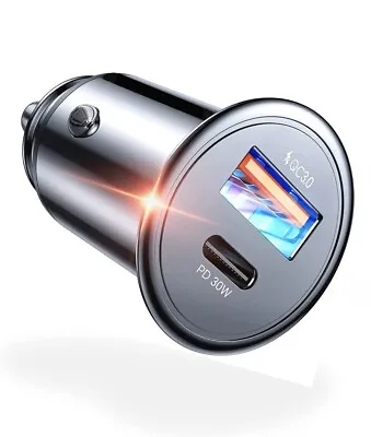£4.99 • Buy Fast Car Charger 2 USB Port + Type C Universal Socket Adapter For IPhone Samsung