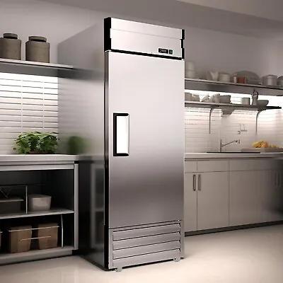 New Commercial Reach-In Refrigerator Solid Door Stainless Steel Restaurant Bar • $1159