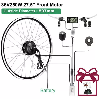 Hub Motor 36V 250W 27.5  For  E-Bike Front Wheel Motor Conversion Kit Black • £191.99