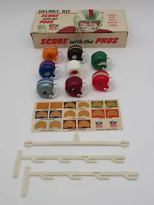 Vintage 1966 NFL Football Gumball Mini Helmets - Orange Products / OPI Display • $179.99