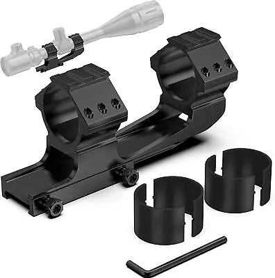 High Profile Ar Mount Rings Picatinny Scope Rail 1 / 30mm Cantilever Adjustable • $25.49