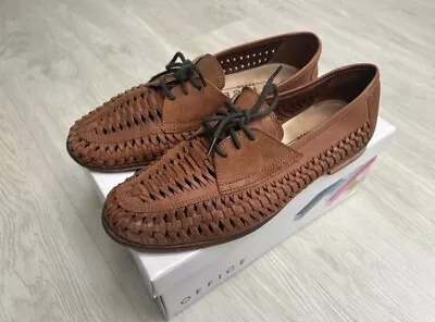 Office Woven/Weave/Basket Boat Shoes UK 8 / 42 Tan Brown • £18