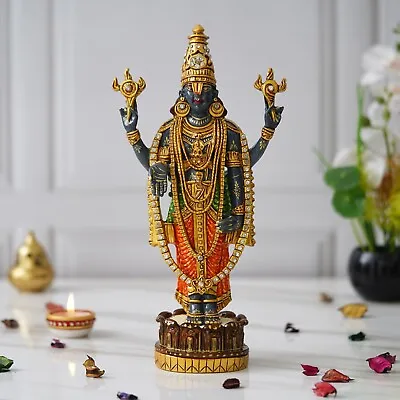 Lord Tirupati Balaji Murti Sri Venkateshwara Idol Venkateshwar Statue Figurine • $165