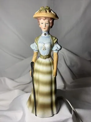 I.W. RICE Porcelain Victorian Lady Perfumer Diffuser Lamp • $42.49