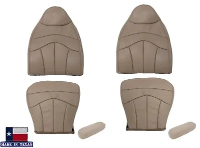 Synthetic Leather Tan Front Seat Covers For 1999 Ford F150 Lariat Super Crew Cab • $444.62