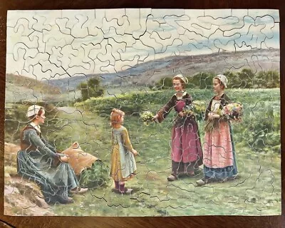 R.W.Bliss Vintage Wooden Jigsaw Puzzle Selling Wlidflowers 201 Pieces Complete • $40