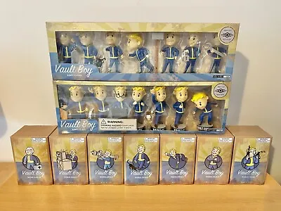 Bethesda Gaming Heads Fallout 3 Vault Boy 101 Bobblehead Full Set Series 1 2 &3 • £712.15