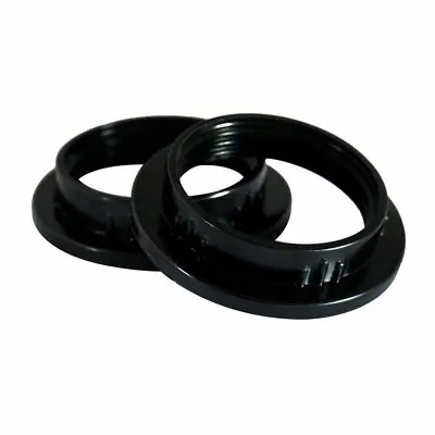 2 X Black/White Light Shade Collar Ring Adaptors E27 Or E14 Lamp Bulb Holders UK • £4.89