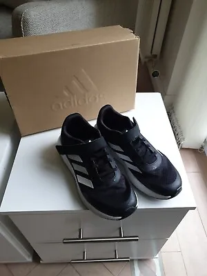 Adidas Boys Trainers Run Falcon Black Size 4 • £10