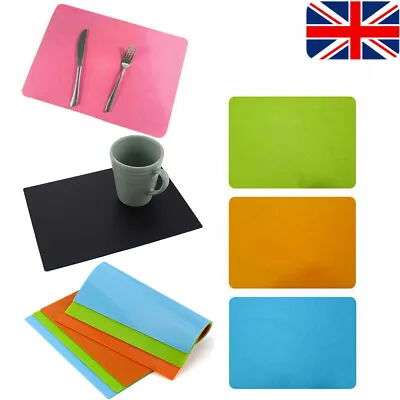 £3.89 • Buy Silicone Table Mat Heat Resistant Waterproof Non-Slip Coffee Desk Pad Placemat