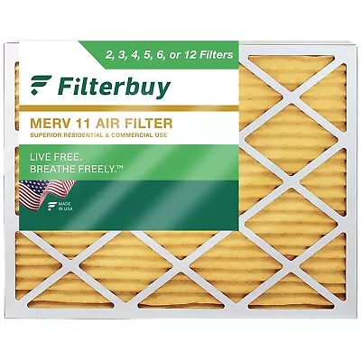 Filterbuy 20x25x4 Pleated Air Filters Replacement For HVAC AC Furnace (MERV 11) • $222.36