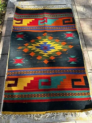 $31 • Buy Zapotec Handwoven Wool Rug; 23” X 38-41”
