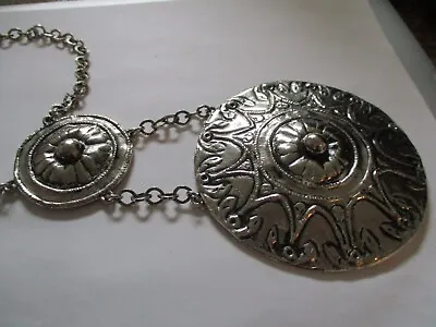 Massive Accessocraft  Silvertone  Medallion Necklace • $29.99