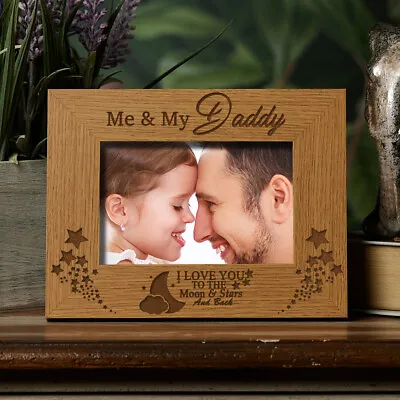Me And My Daddy Love You To The Moon Photo Frame Gift FW146 • £13.99